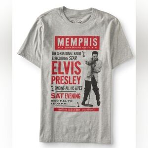 Aeropostale Gray and Red Elvis Presley Concert Tee